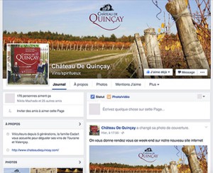 Page Facebook du Château de Quinçay